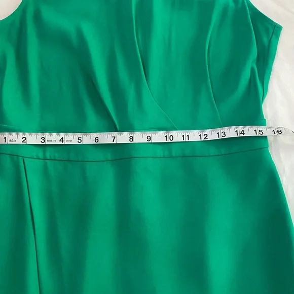 REISS Layla Green Crepe Bodycon Sleeveless Round Neck Midi Dress SZ 8P - Picture 10 of 11